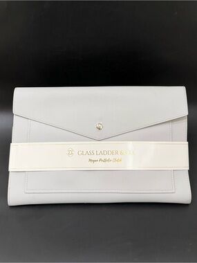 Glass Ladder & Co. Megan Cloud Gray Portfolio Clutch Envelope Organizer